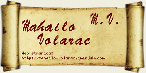 Mahailo Volarac vizit kartica